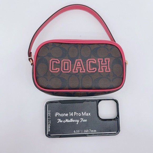 Coach CB851 Jamie Wristlet In Signature Canvas With Varsity Motif NET Org $178 - Picture 5 of 9